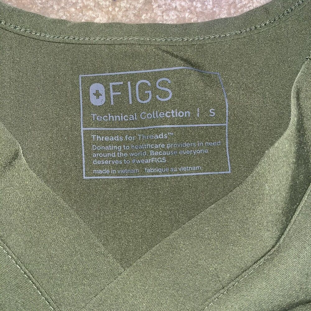 Figs (S) Moss Green Mens Jogger Scrub Pants & Top Set Technical Collection (FLAW - Picture 12 of 16